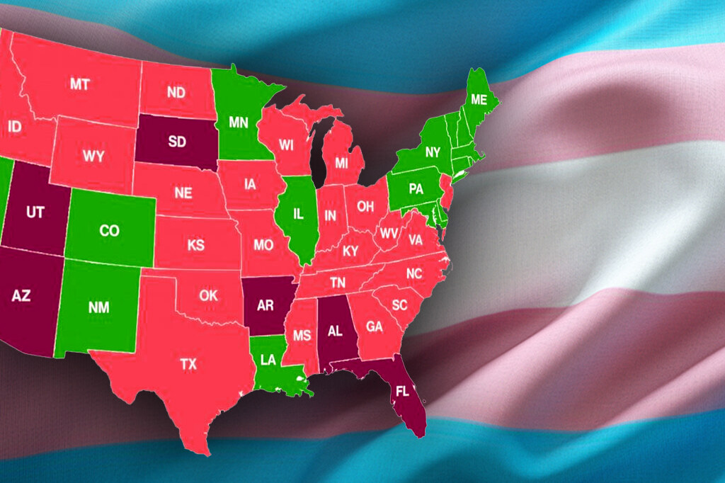 Map: The Battle Over Gender-Affirming Care for Transgender Youth in America